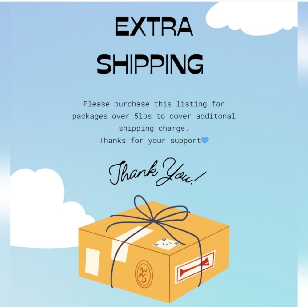 Extra shipping label for when your bundle is over 5lbs
